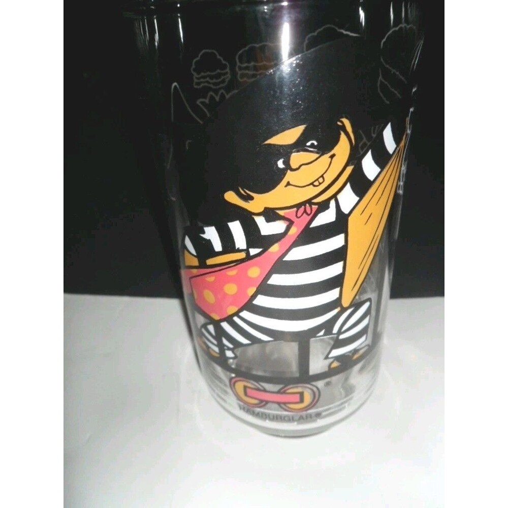 McDonald Collector Glasses  1977 Set Of 3 Hamburglar Big Mac Captain Crook